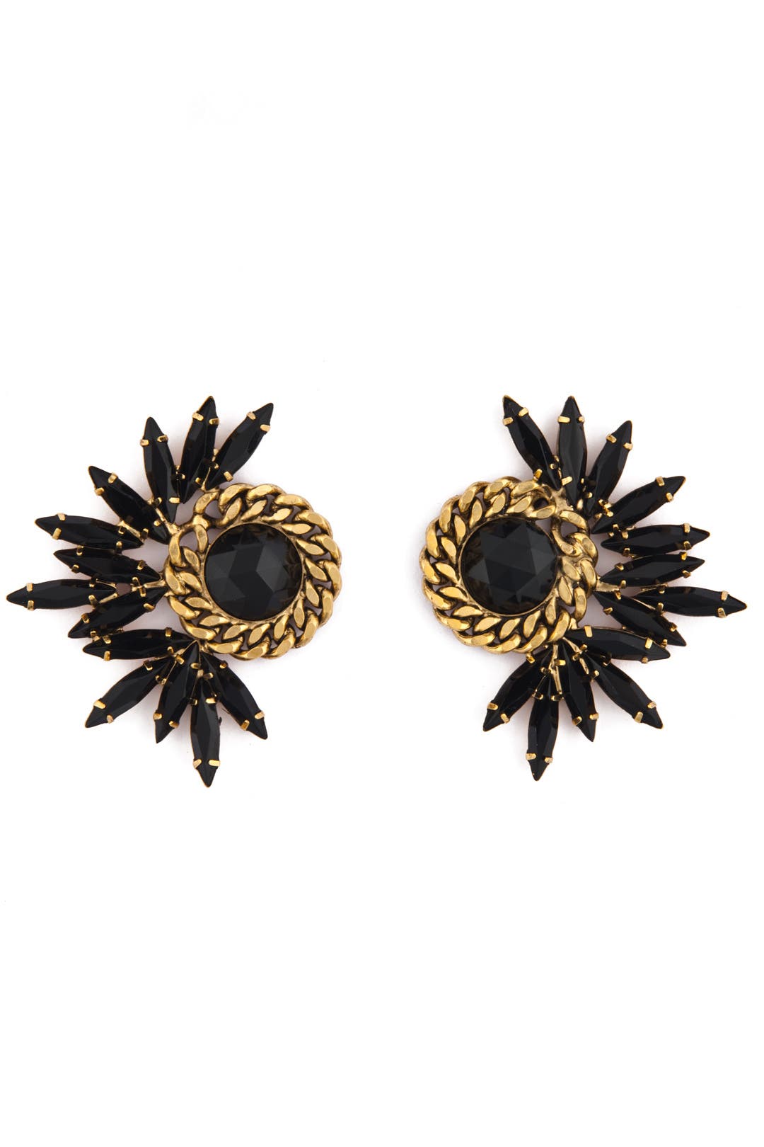 Burst and Chain Earrings by Elizabeth Cole