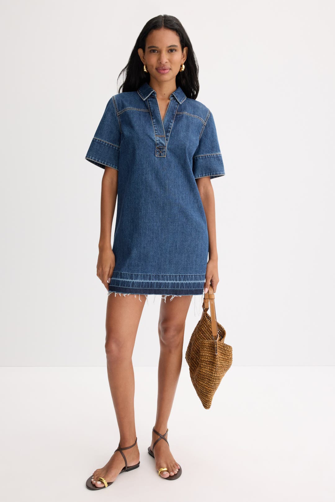 【ERIKA CAVALLINI】DENIM DRESS ワンピース ERIKA CAVALLINI | Cream Women's Denim Dress | YOOX