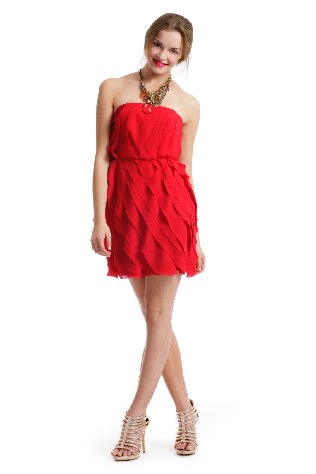 Red Ripple Effect Dress by ADAM