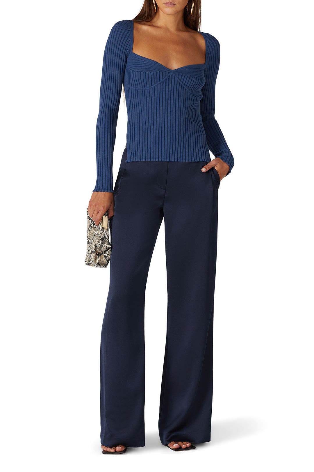 jonathan simkhai ribbed bustier crop top