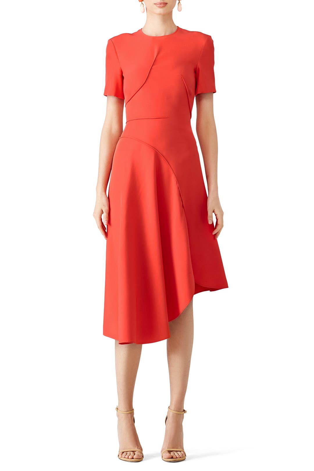 cap sleeve cocktail dress Lara Dresses 29179 Size:US20-UK22-EUR50 Brown Polka Dot Wrap July2023