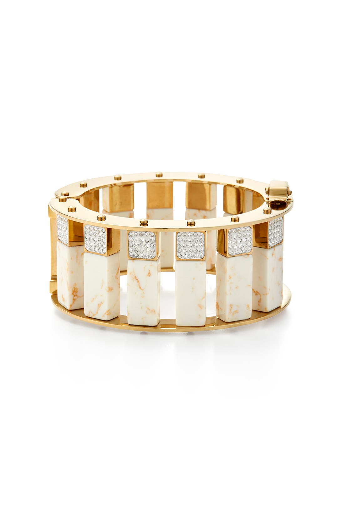 Pave Stone Bangle by Lele Sadoughi