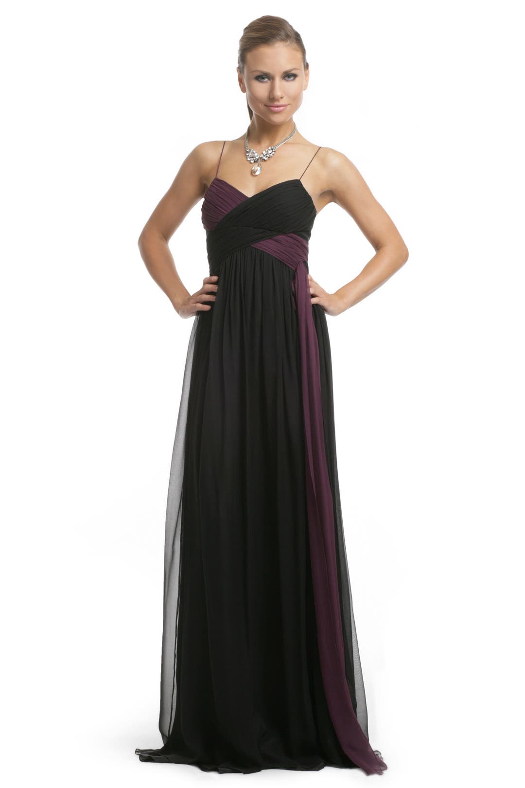 Bicolor Twist Gown by Robert Rodriguez Black Label