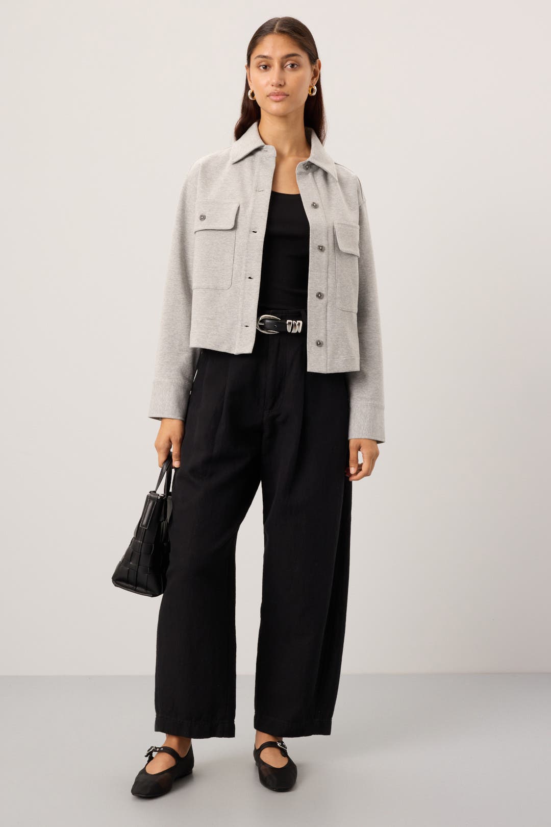 vince コート Cotton-Blend-Shirt-Jacket-