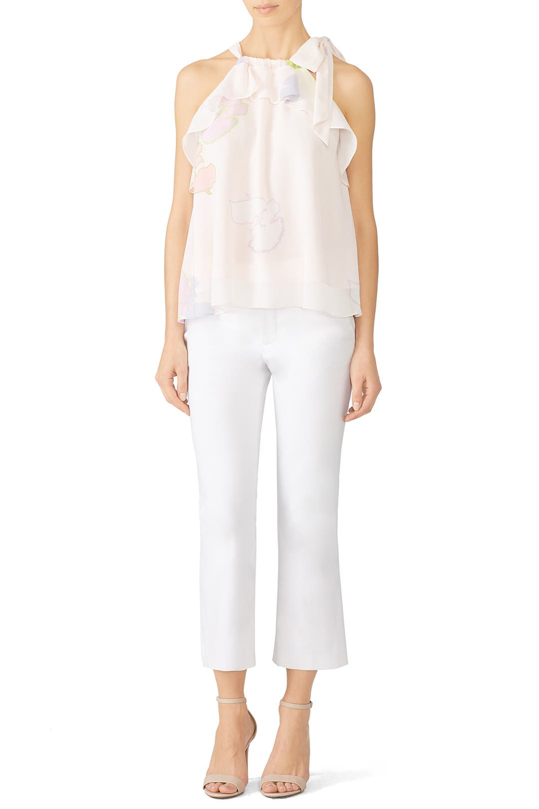 Ruffle Tie Top by Cynthia Rowley Rent the Runway