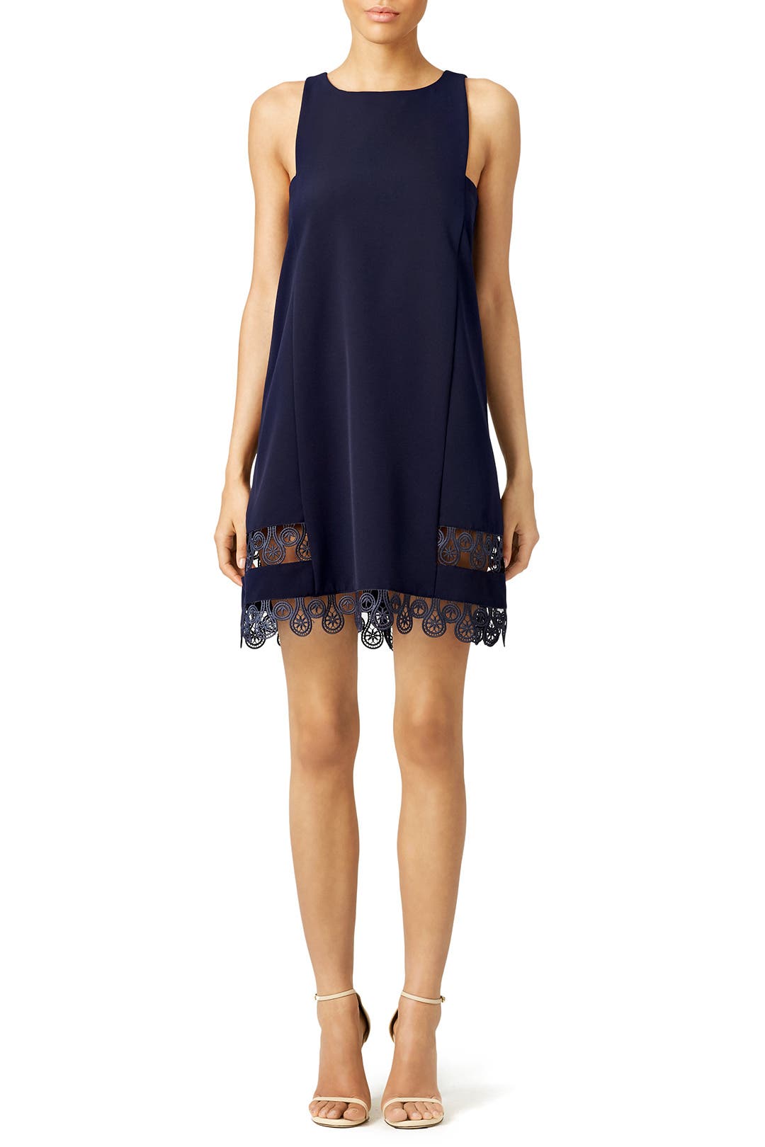 Dagmara Scallop Dress, Navy