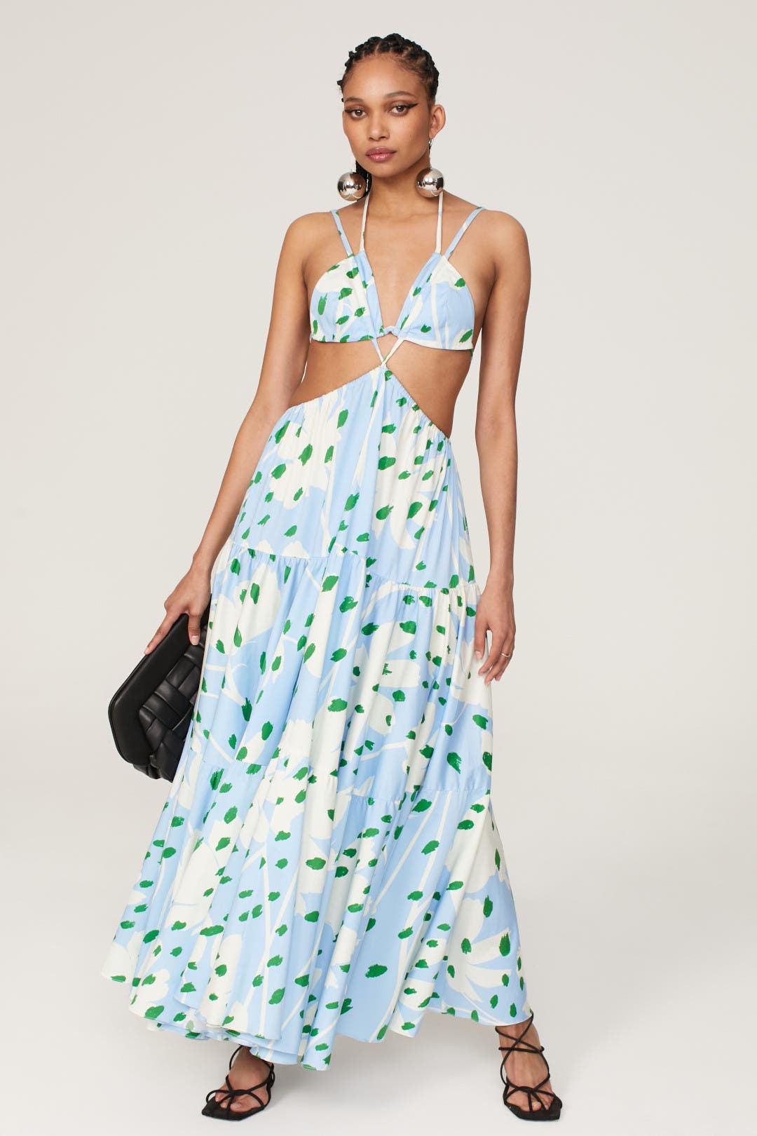 Floral Bra Top Maxi by Monse Rent the Runway