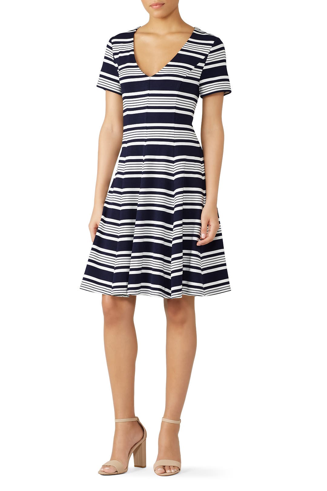 Vida Dress Navy Stripe