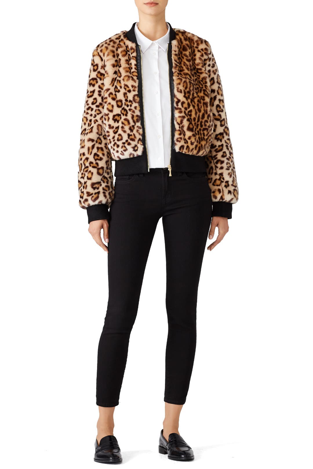 Leopard Faux Fur Bomber by kate spade new york | Rent the Runway