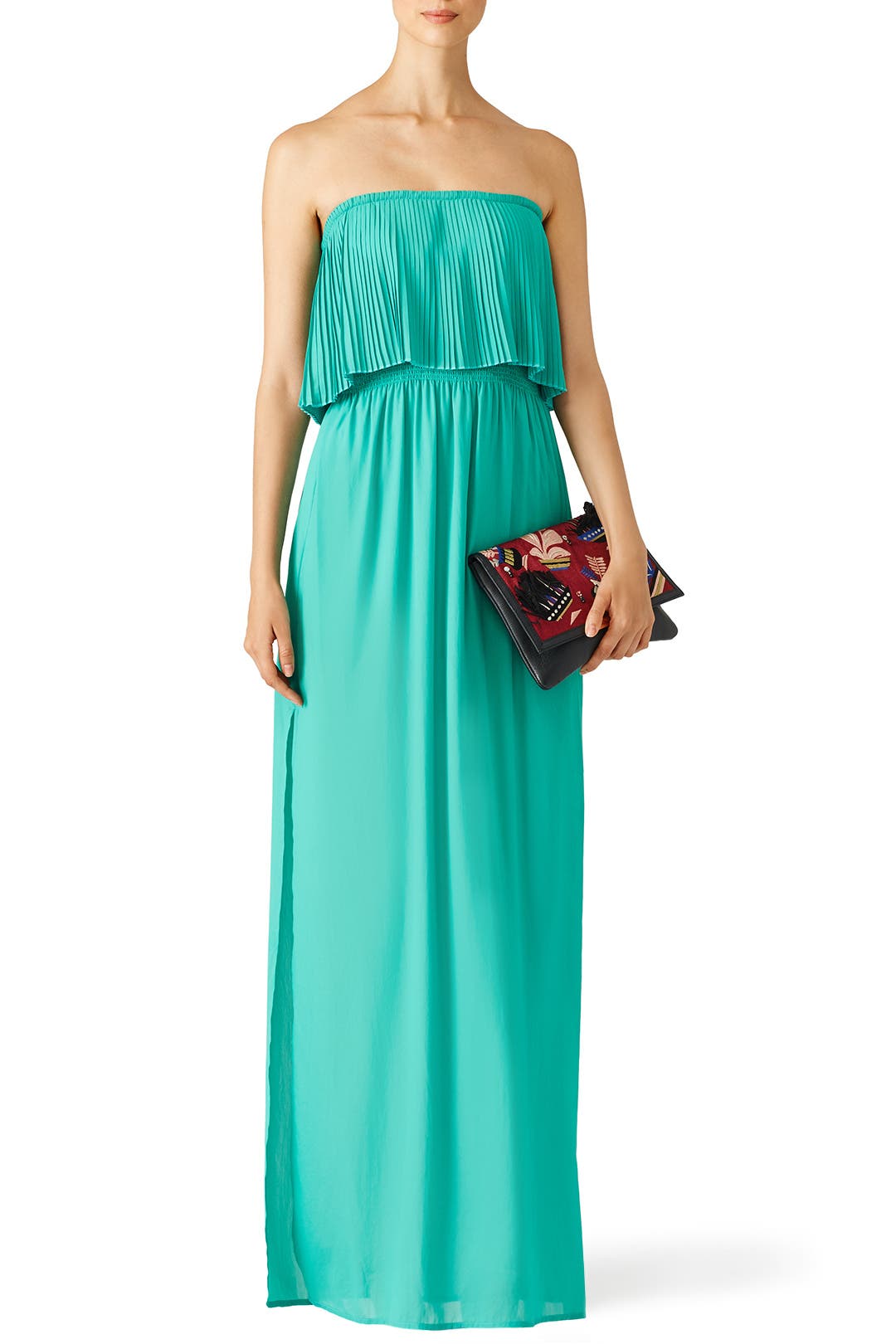 Green Linda Gown by BCBGMAXAZRIA Rent the Runway