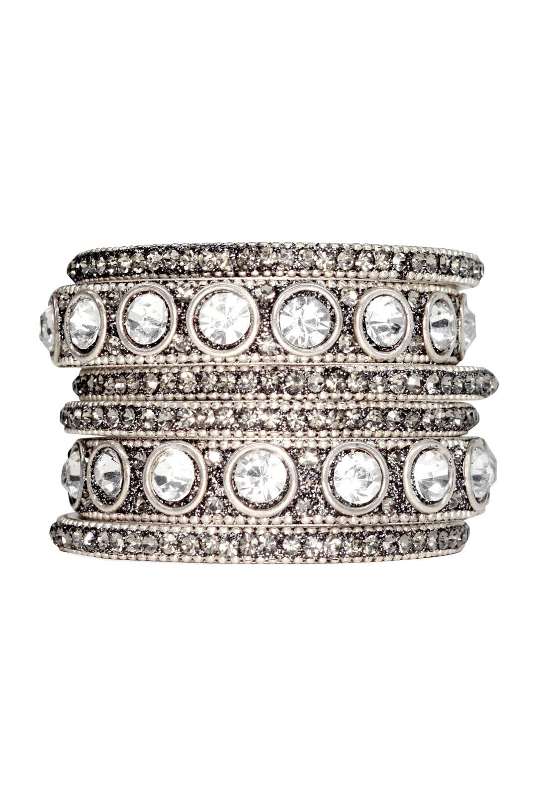 Smoky Mirror Bangle set by Chamak by Priya Kakkar
