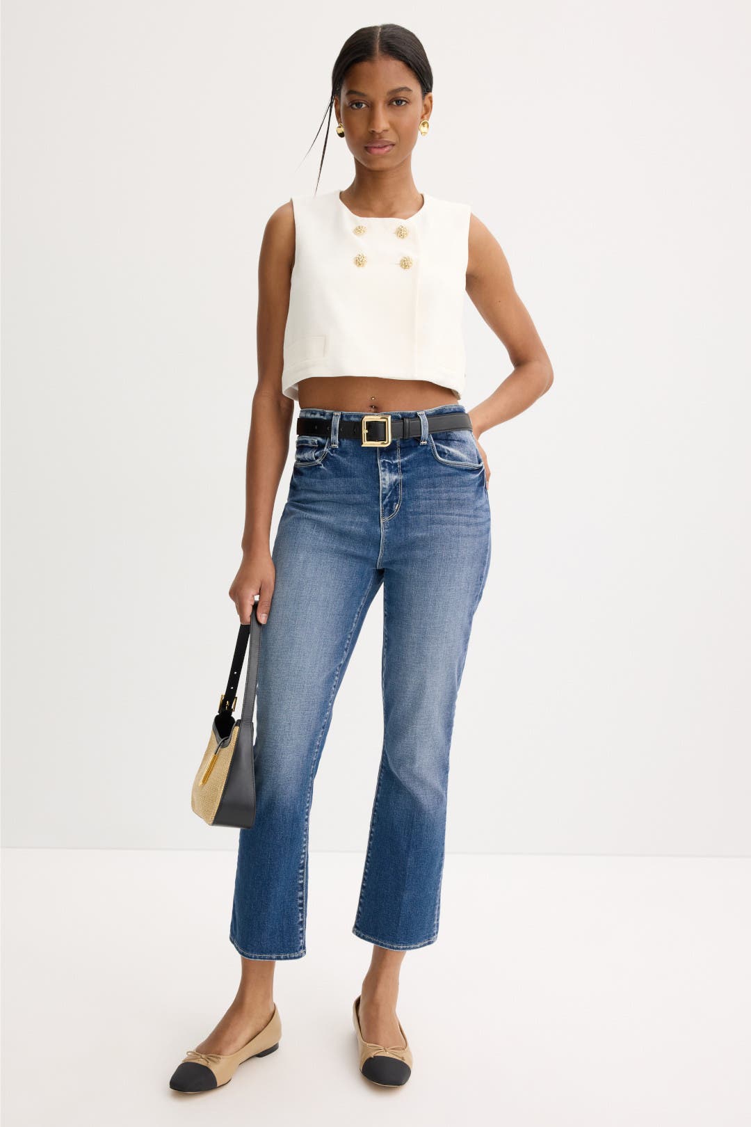 【関税＆送料込み】ChloAC Cropped Bootcut Jeans Chloé Cropped Bootcut Jeans In Denim | Chloé PL