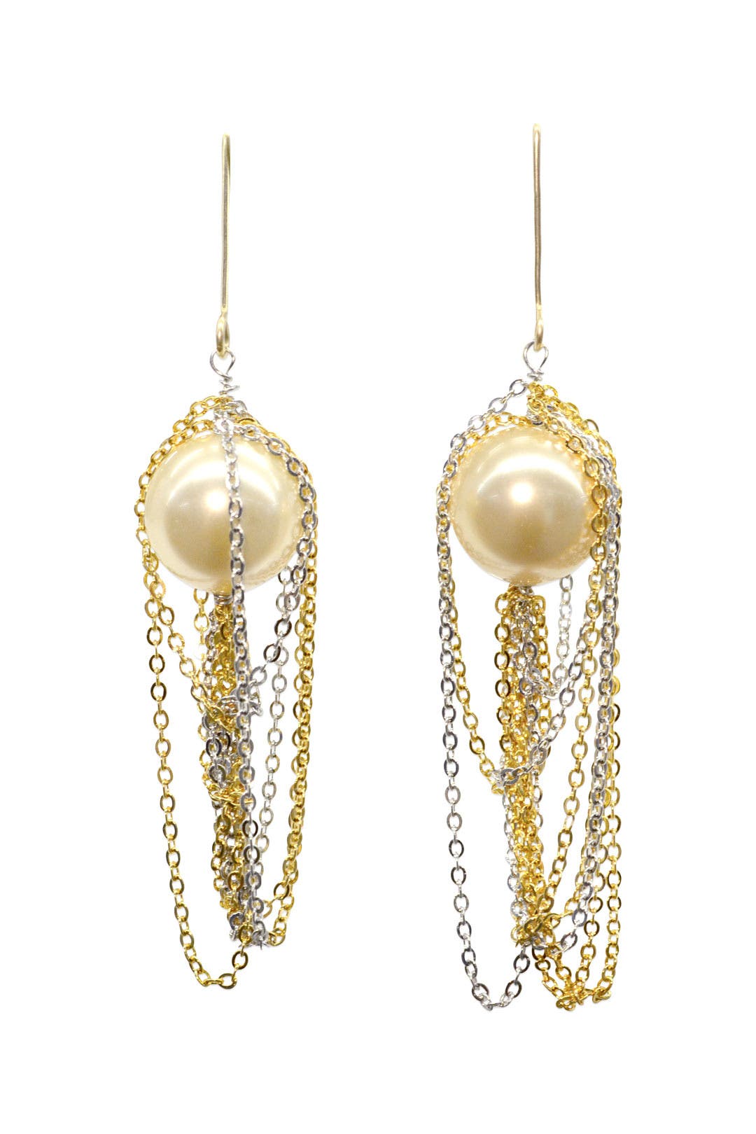 White Pearl Waterfall Earring by Gemma Redux