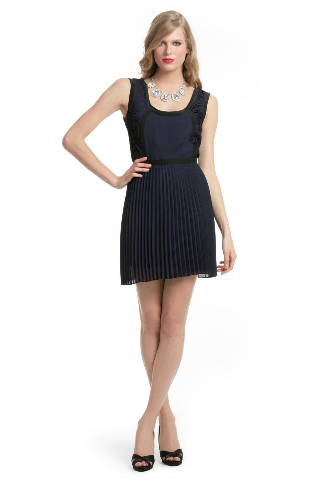 Eclipse Scoop Pleated Dress by Jay Godfrey