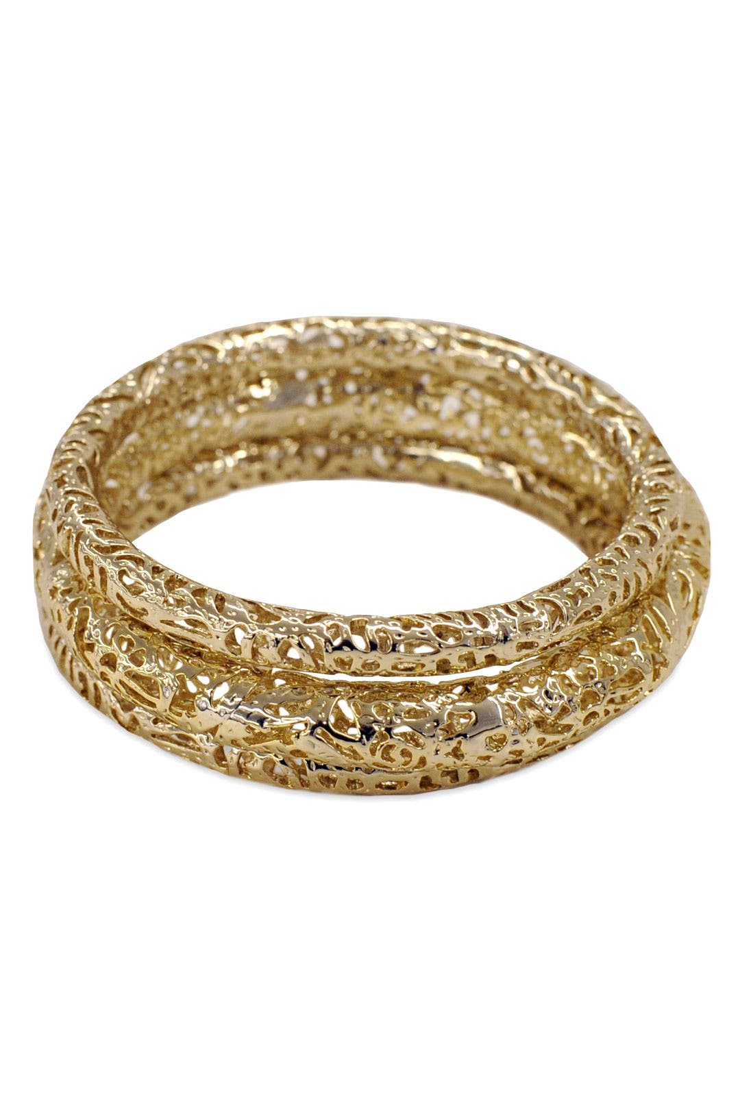 Crackled Gold Bangle Set by Kendra Scott