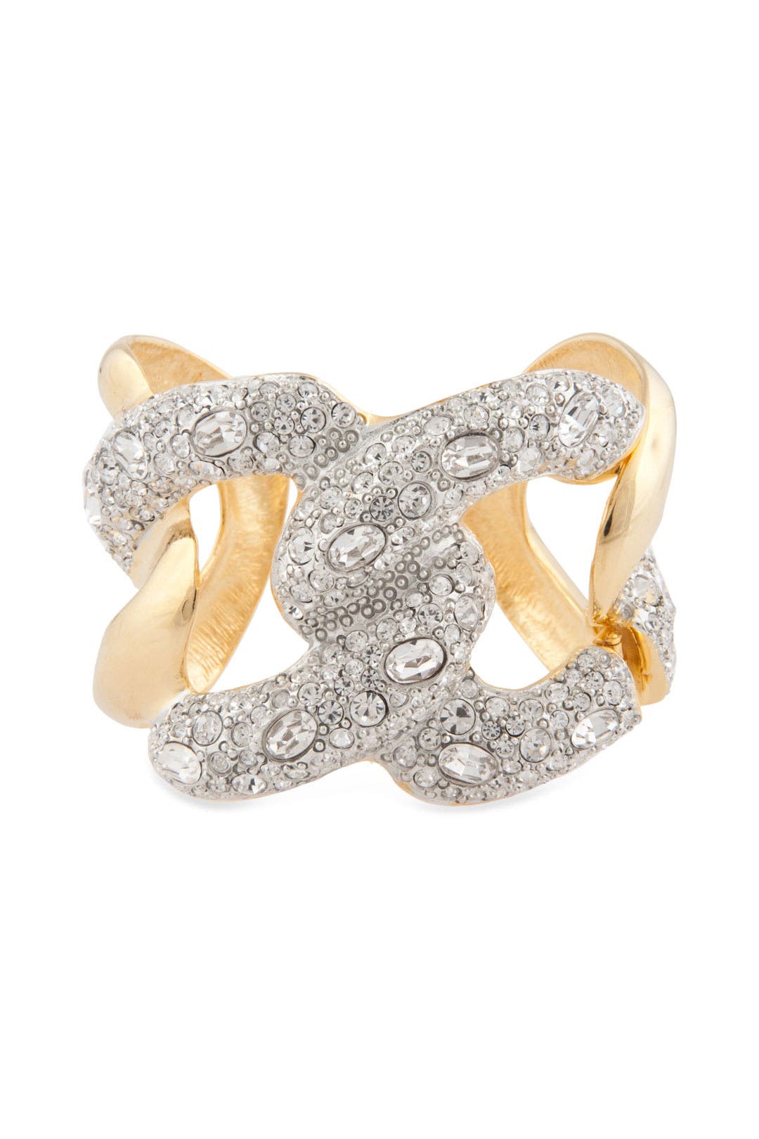 Polished Gold Links Cuff by Kenneth Jay Lane