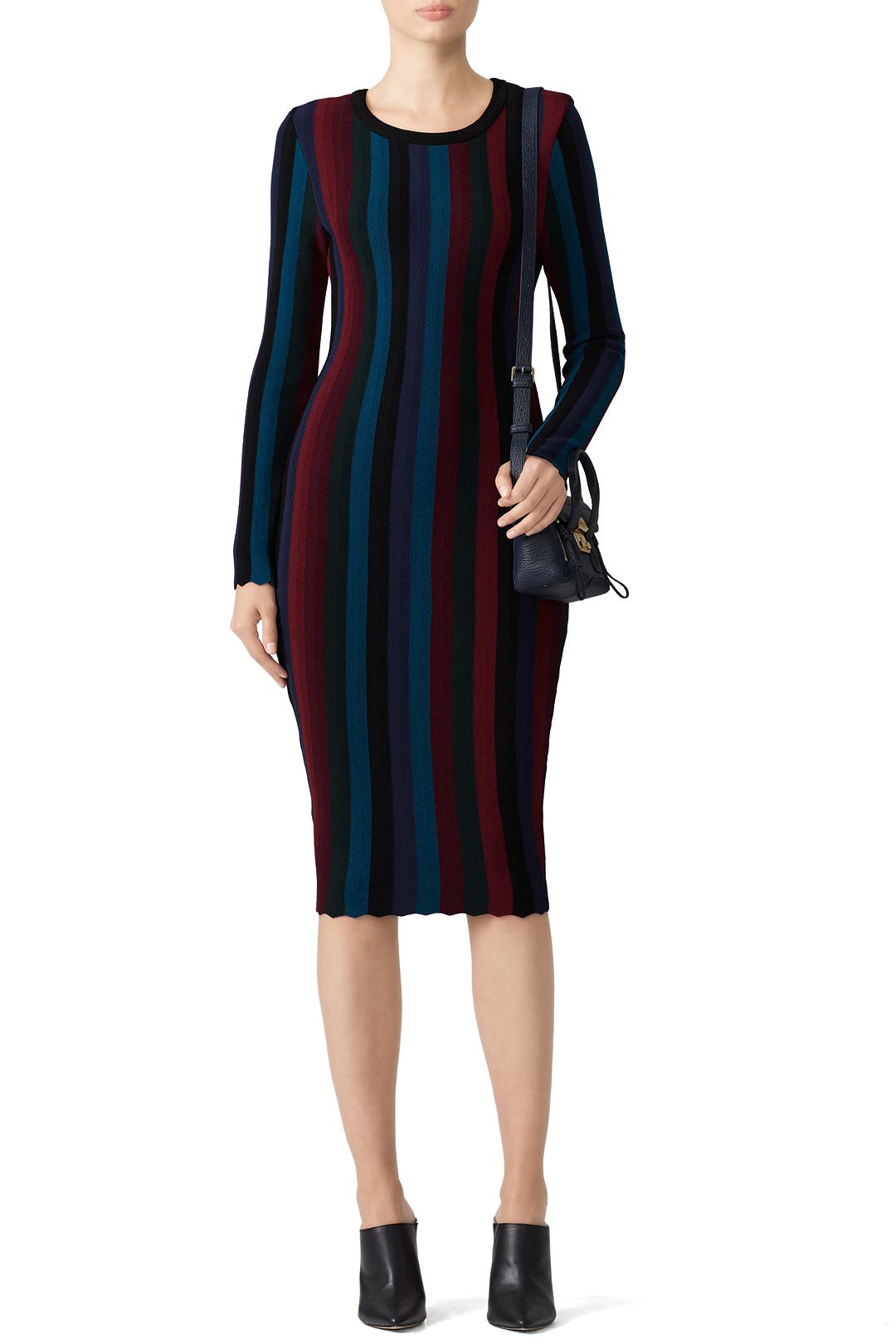 Chevron Vertical Stripe Dress by Milly for $75 | Rent the Runway
