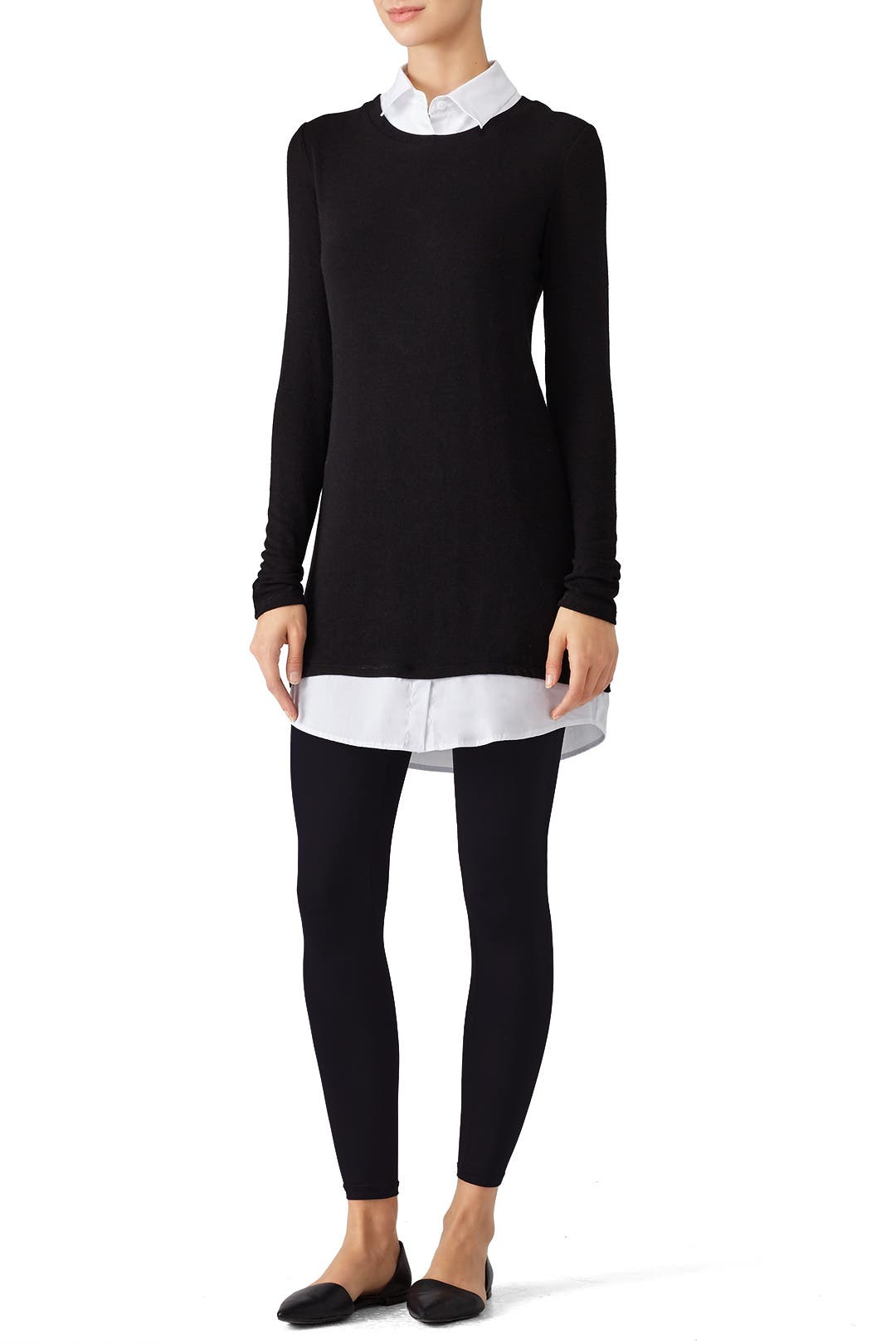 Black Collared Sweater by Bailey 44 Rent the Runway