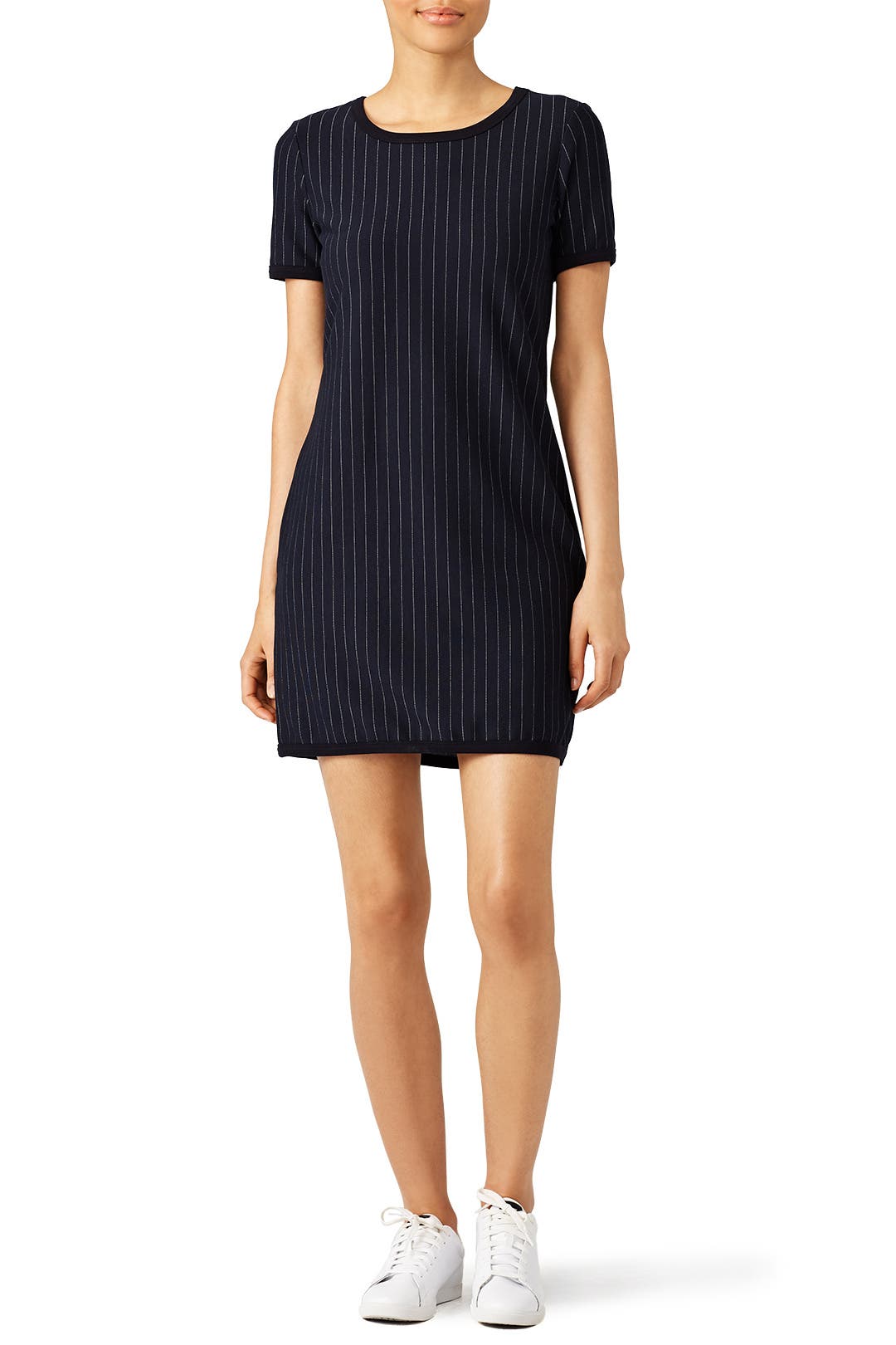 Navy Pinstripe Dress by Bailey 44 for 32 Rent the Runway