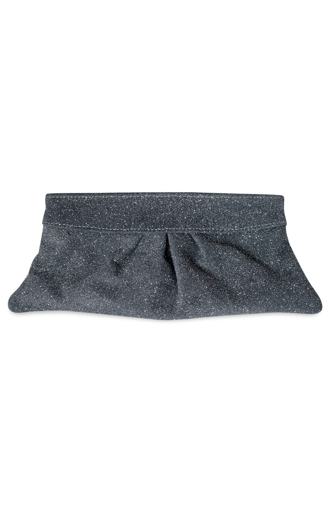 Grey Eve Glitter Clutch by Lauren Merkin