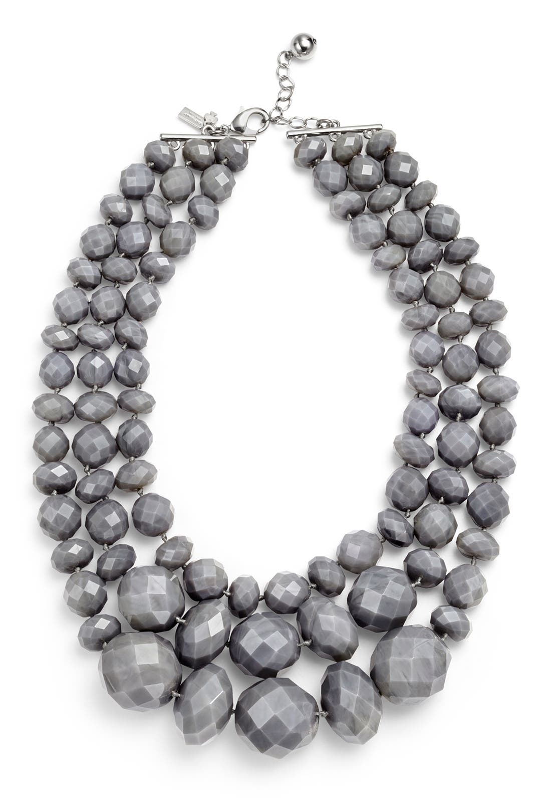 Grey Swirl Triple Row Necklace by kate spade new york accessories