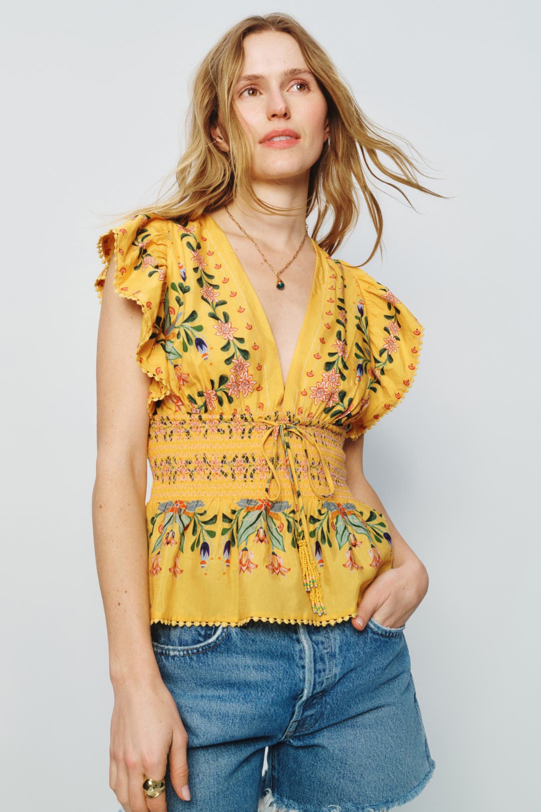 Lirios | Women'S Ruffle Blouse Stripes