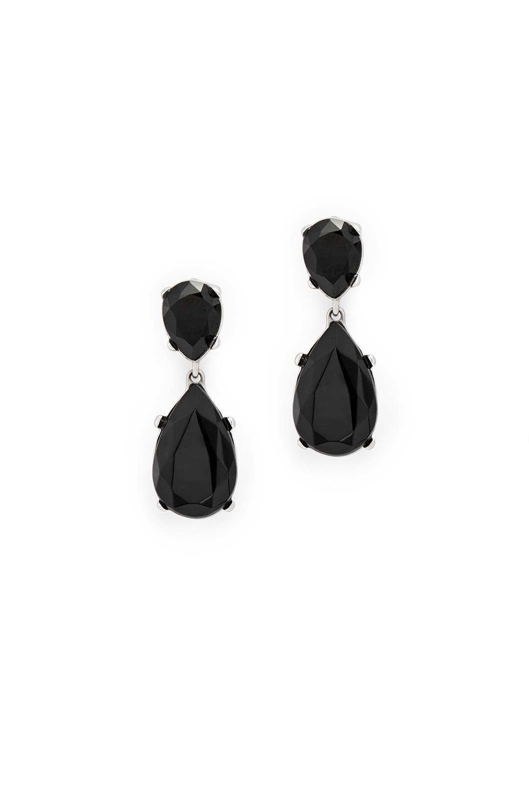 Jet Drop Earrings by Kenneth Jay Lane