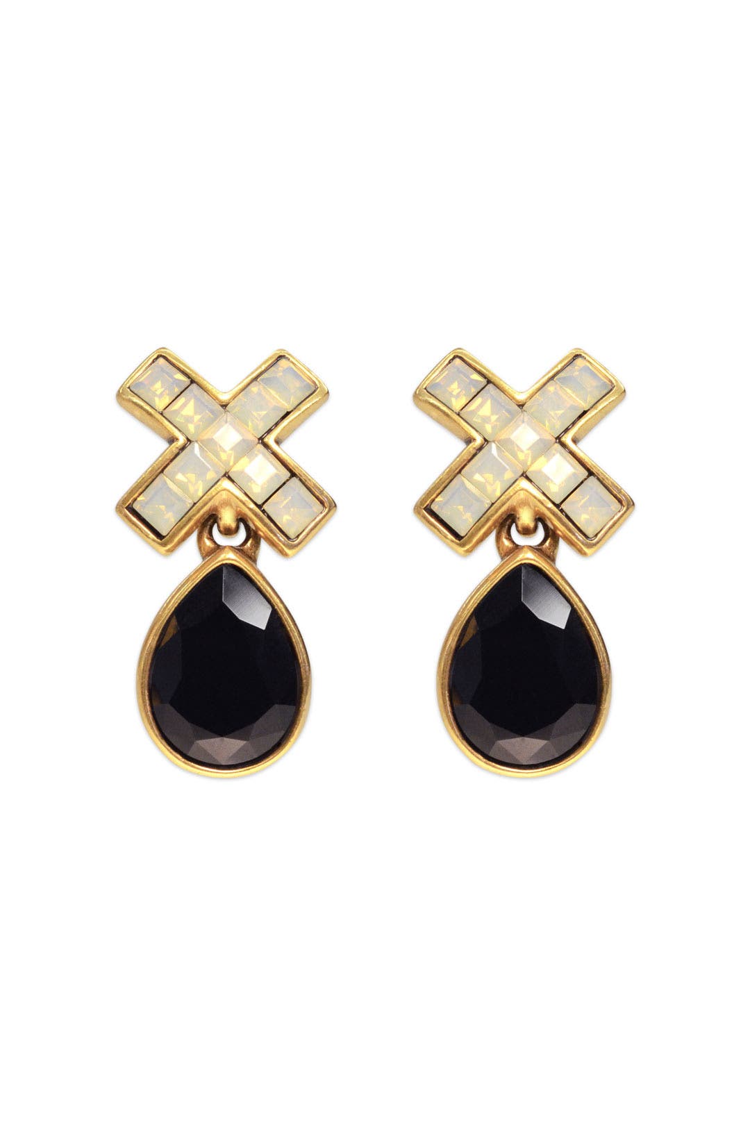Noir Marks the Spot Earring by Oscar de la Renta
