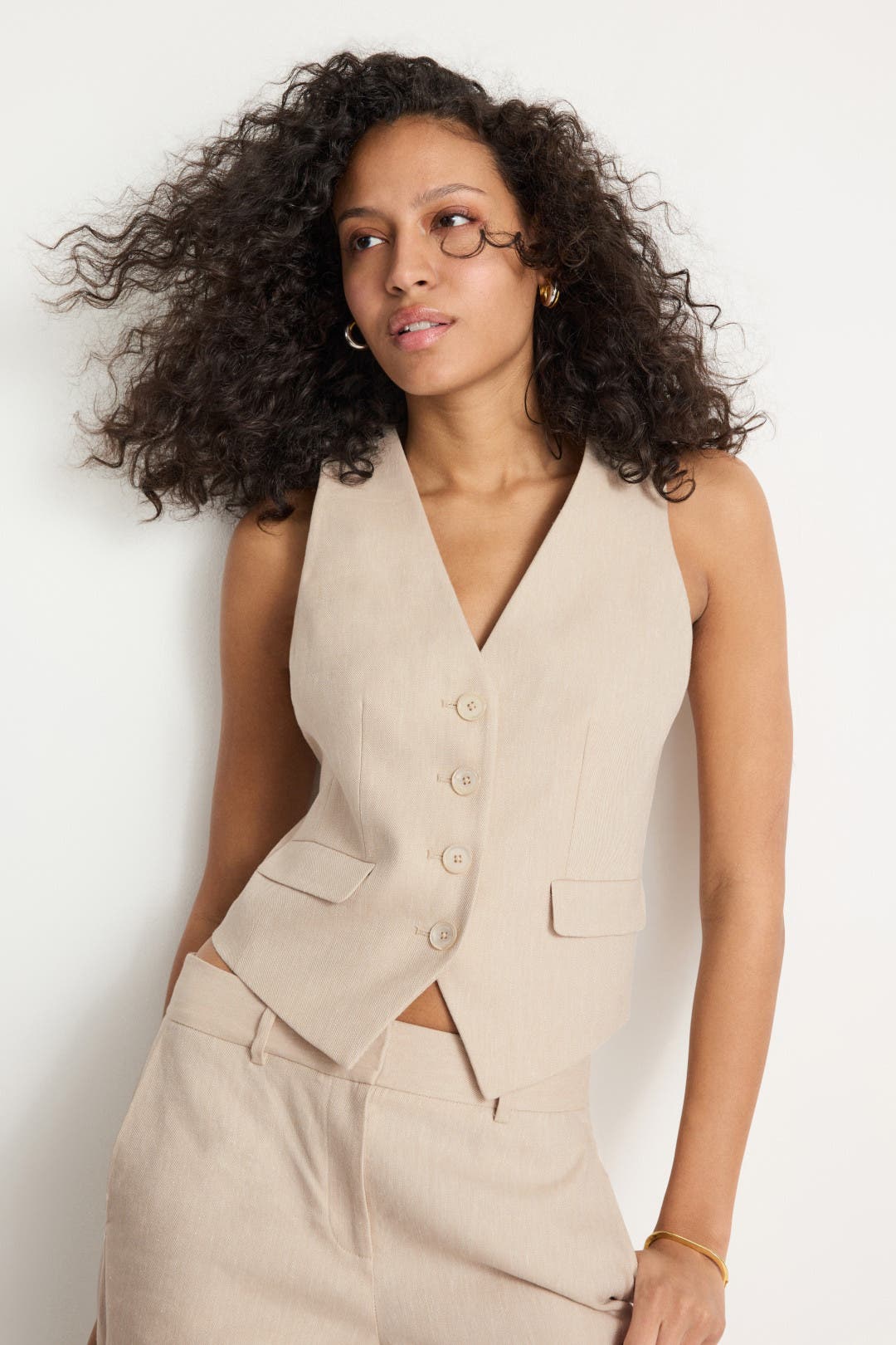 トップス chemehc RIBBON TWILL VEST Kallen Vest – Cinq à Sept