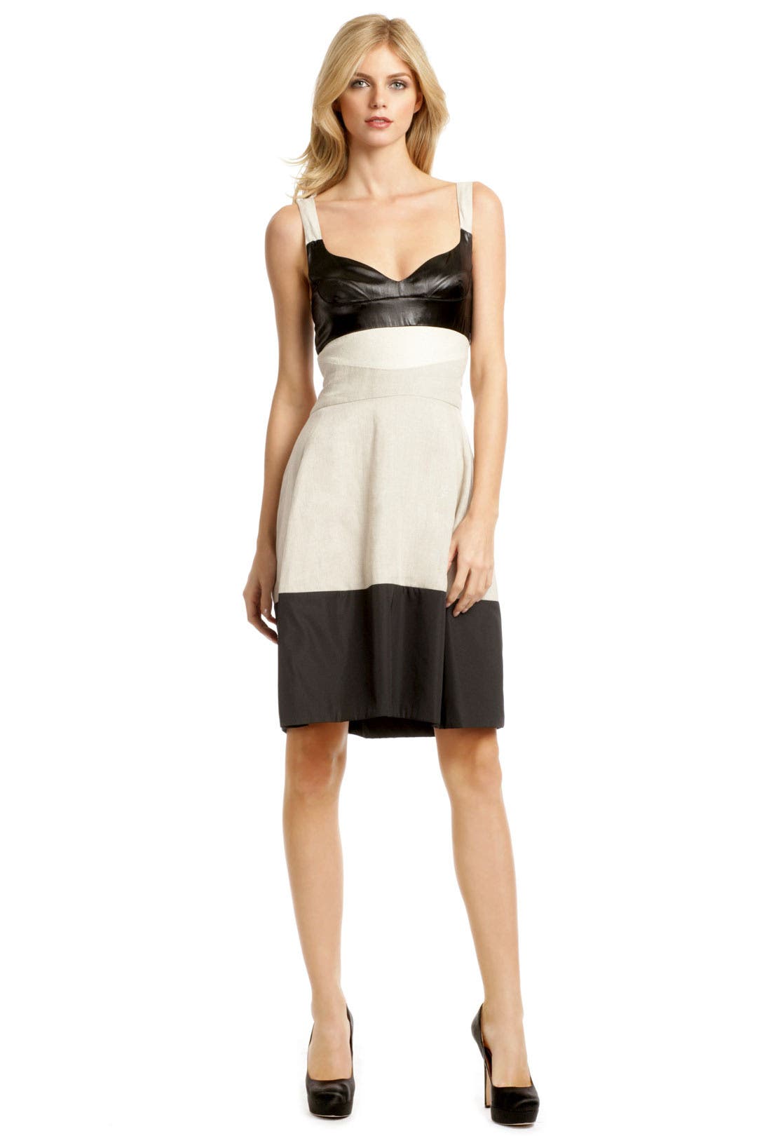Naturale Linen Colorblock Dress by Narciso Rodriguez