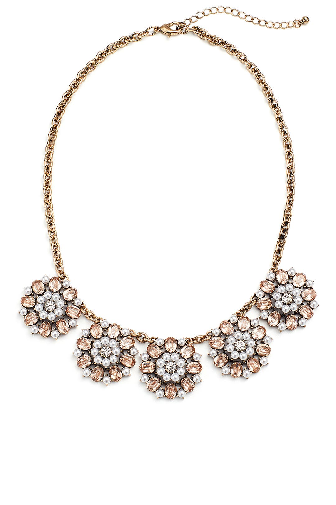 Blush Crystal Statement Necklace by Slate & Willow Accessories for 5