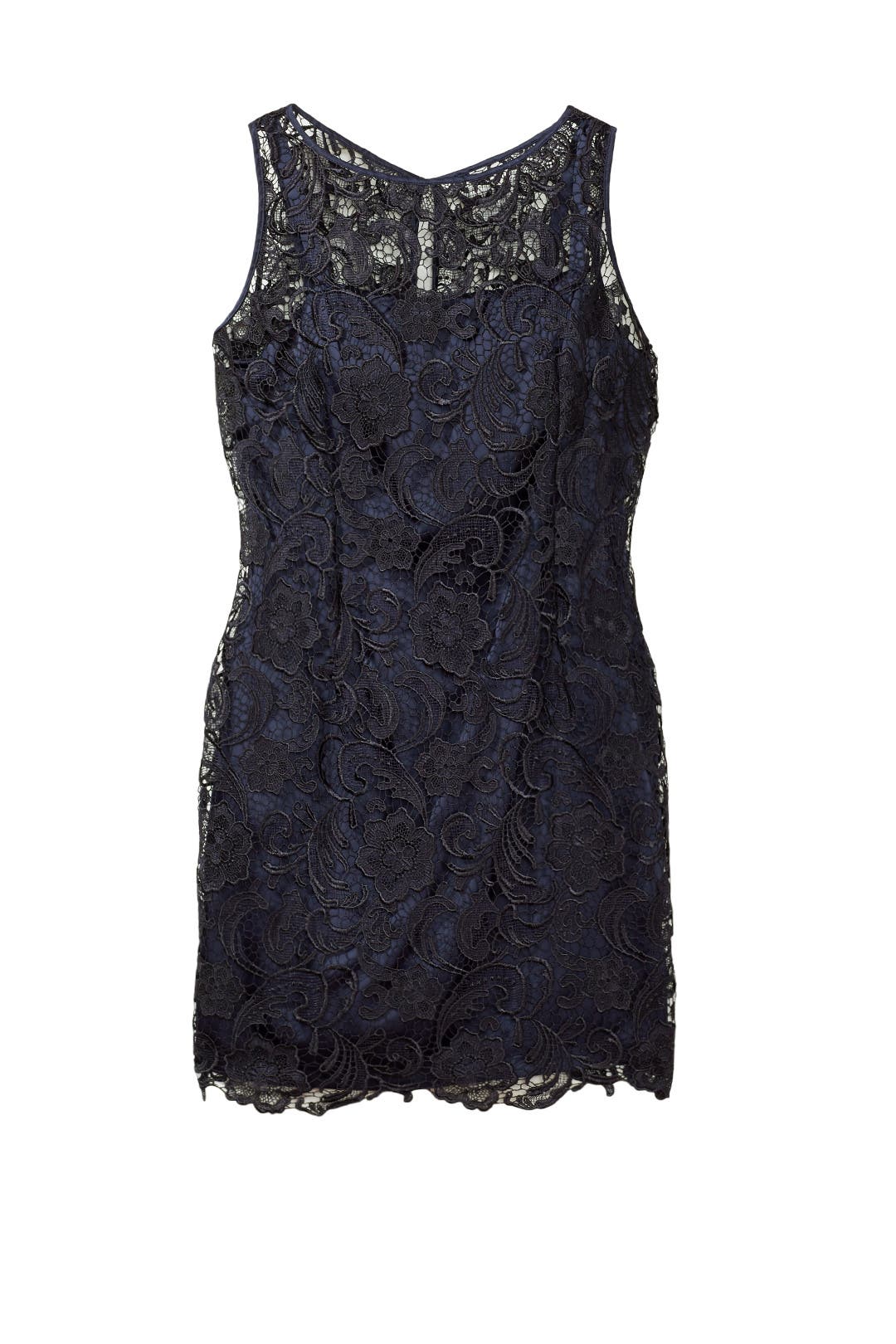 Dainty Danika Goes Navy Sheath by Adrianna Papell
