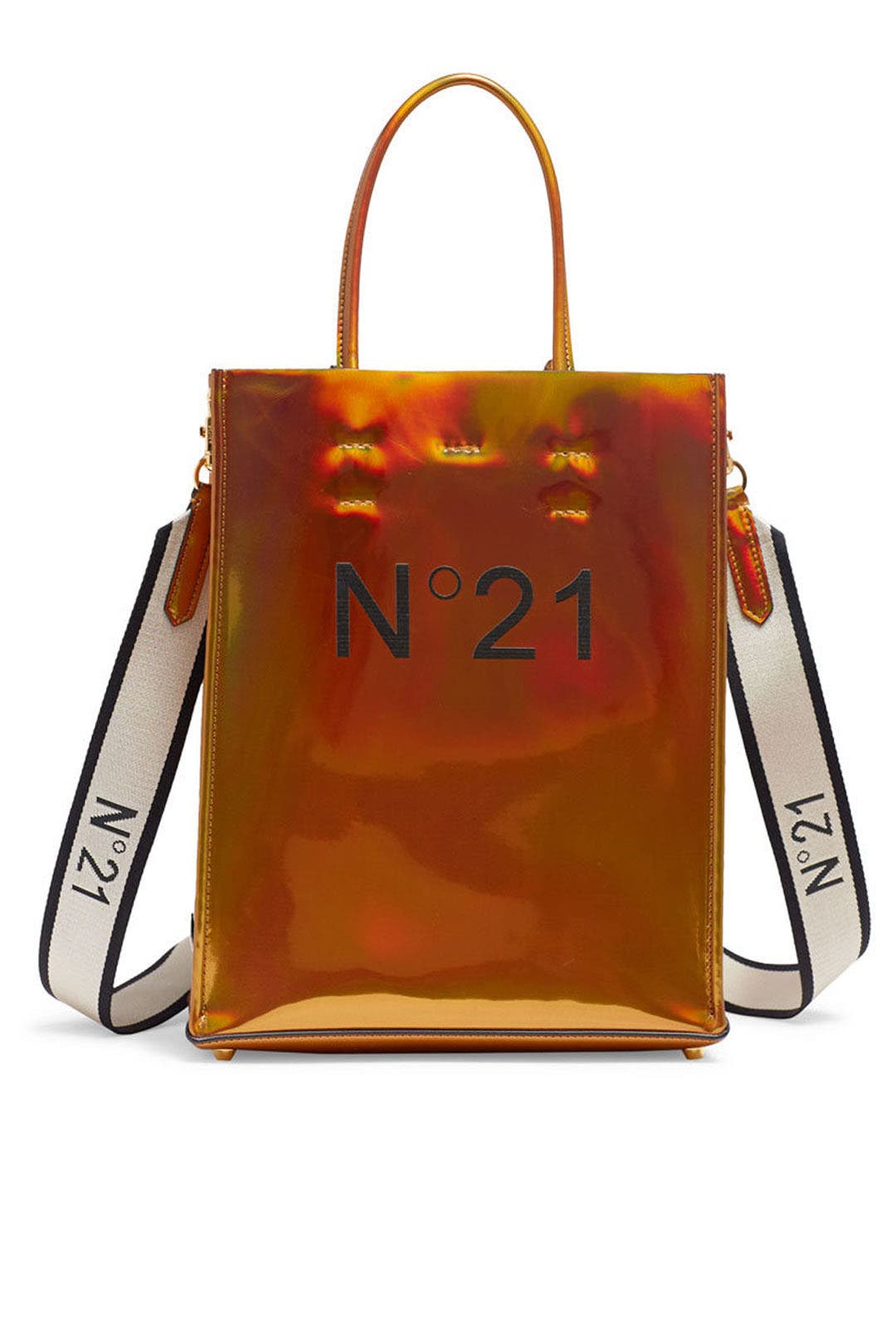 N°21 EXCLUSIVE VERTICAL SHOPPER N° 21 - N21 Black Shopping Bag - annameglio.com shop online
