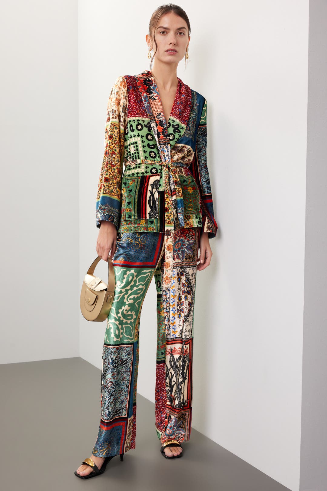 新品TODAYFULEmbroidery Patchwork Trousers Batik Patchwork Trousers | Patchwork Pants | Adult Teen