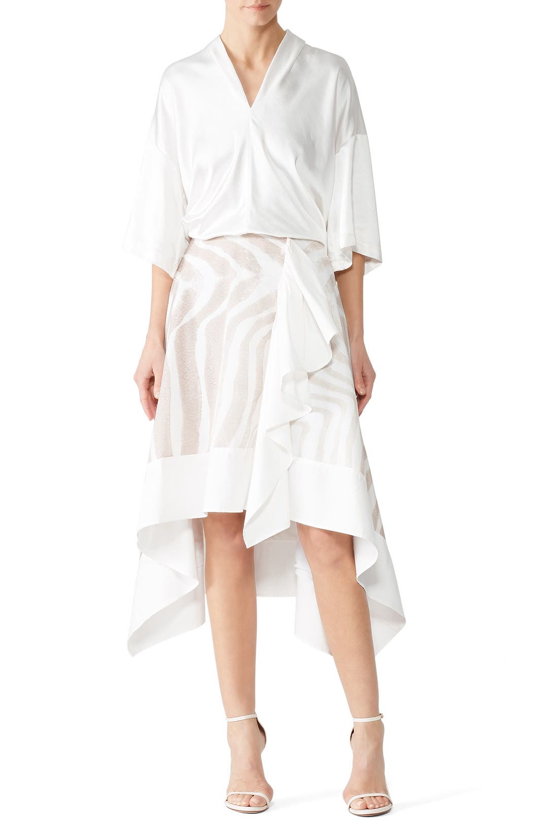 ADEAM アディアム Marie Skirt 美品 Asymmetrical Ruffle Skirt by ADEAM | Rent the Runway