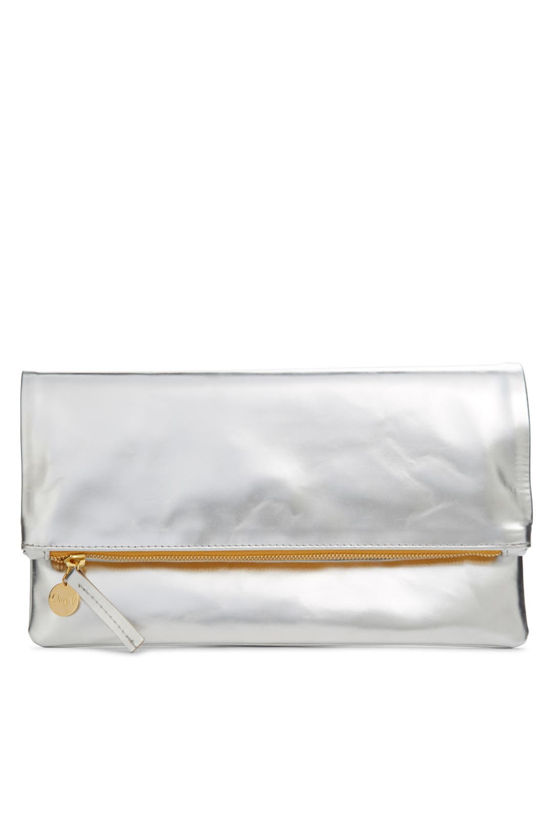 Mirror Foldover Clutch by Clare V.