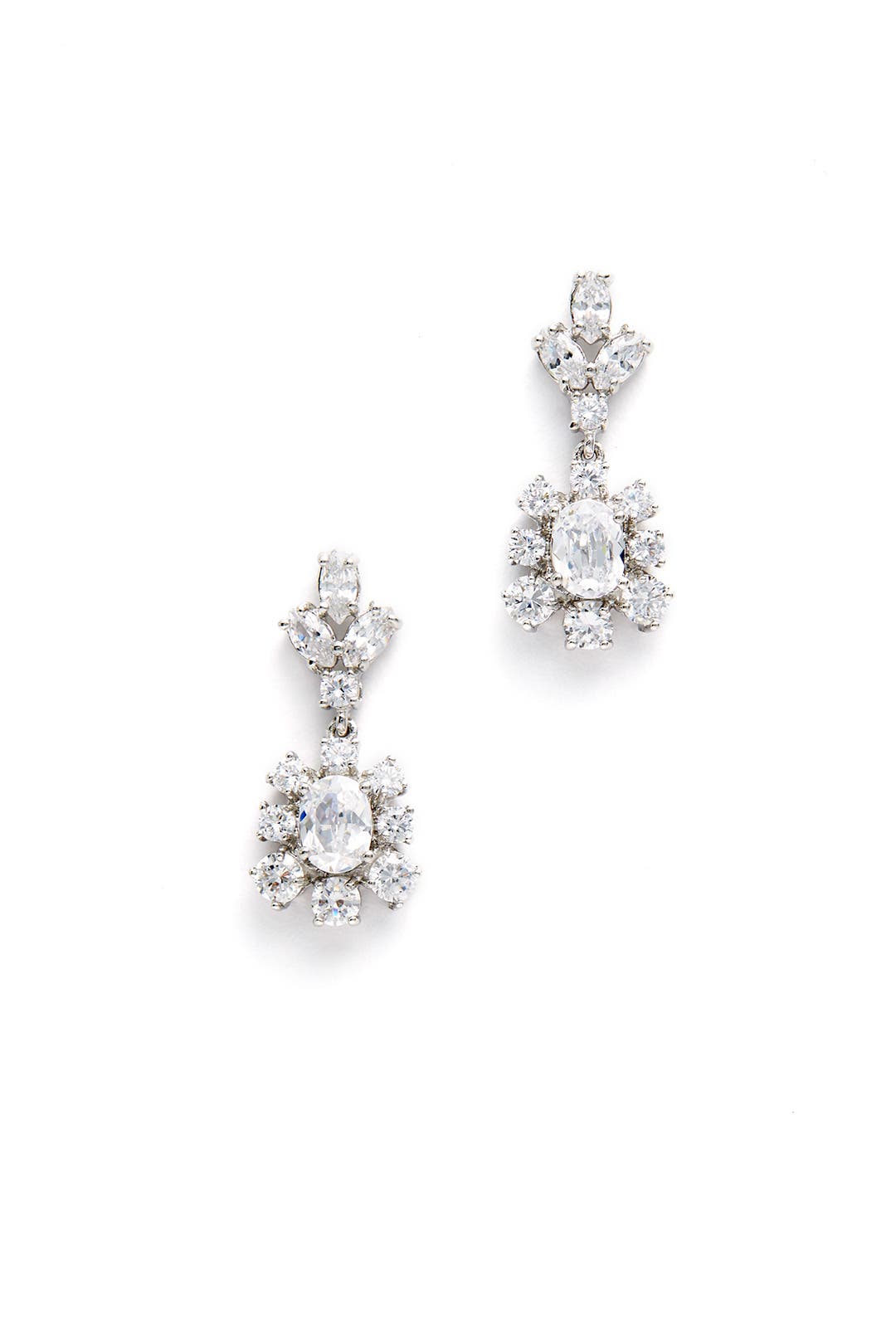 Cluster Crystal Double Drop Earrings by Marchesa Jewelry for 20 Rent