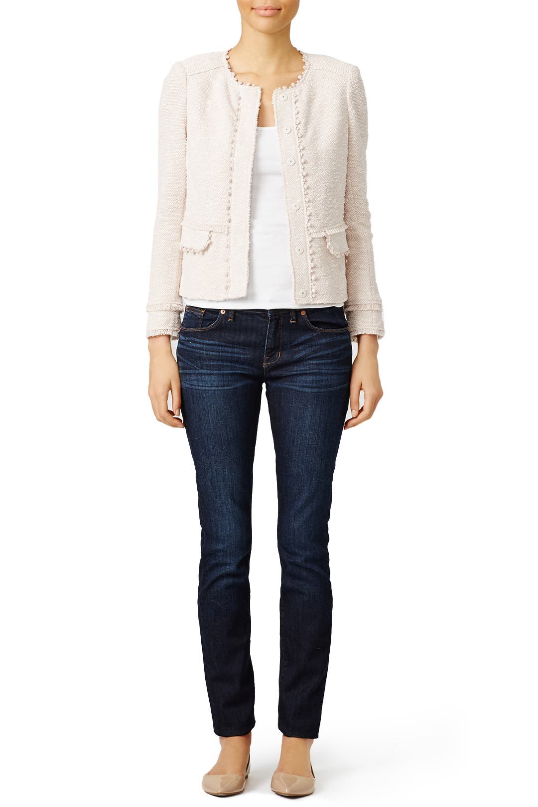 Blush Stretch Jacket by Rebecca Taylor Rent the Runway