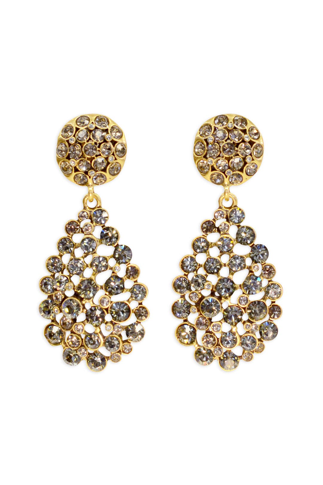 Pave Bouquet Earring by Oscar de la Renta