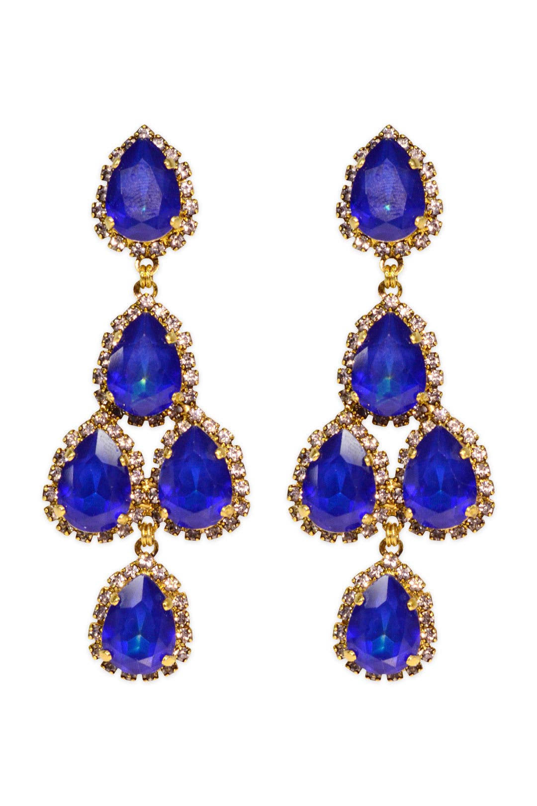 Royal Blue Duchess Earring by Erickson Beamon