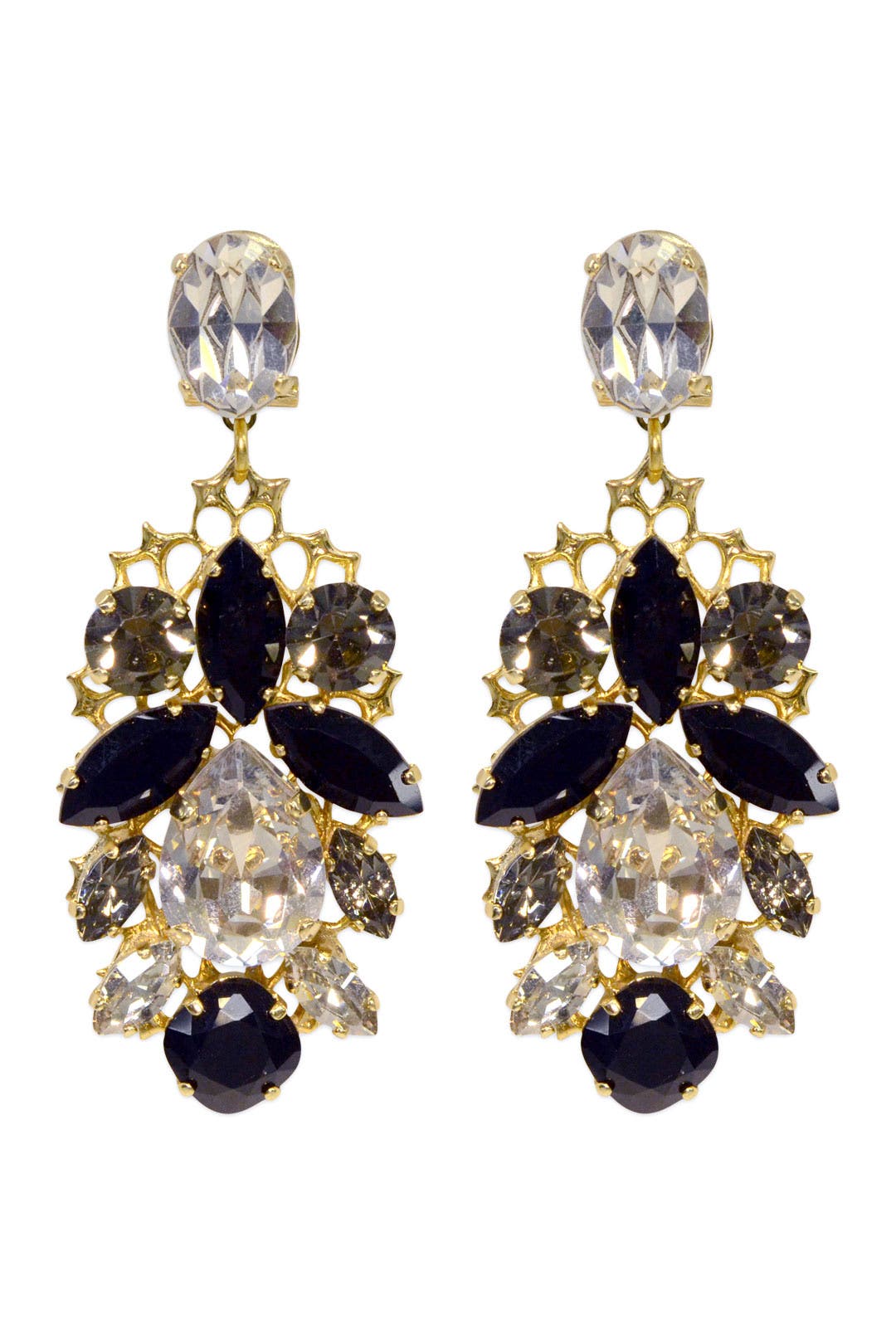 Crystal Leaf Earrings by Anton Heunis