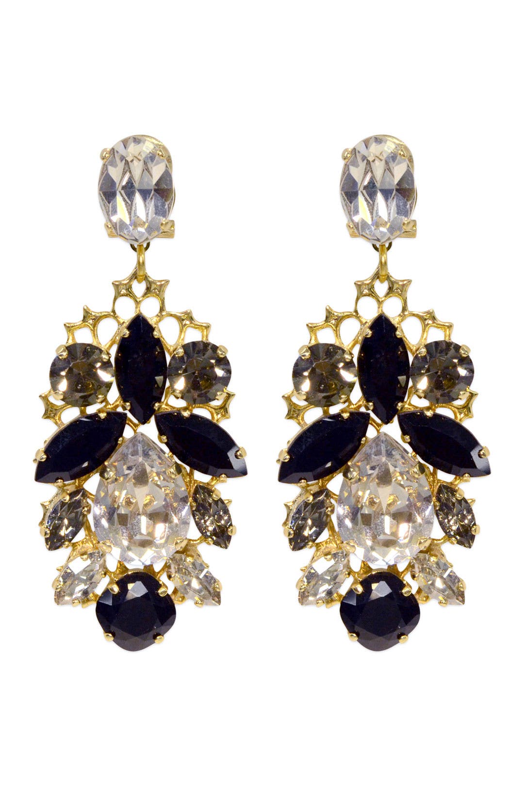 Crystal Leaf Earrings by Anton Heunis for $87 | Rent the Runway