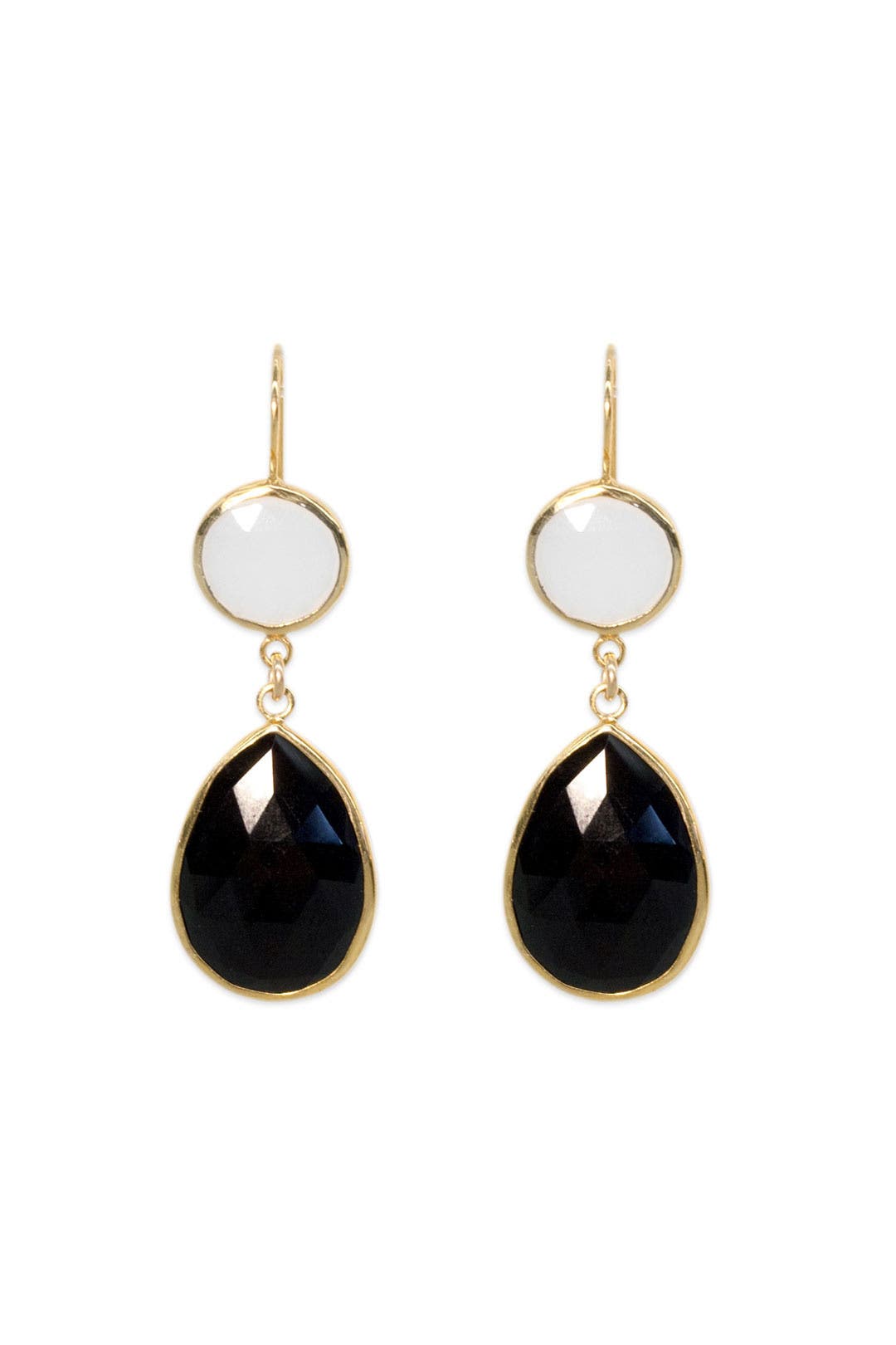 Half Moon Double Drop Earrings by Margaret Elizabeth