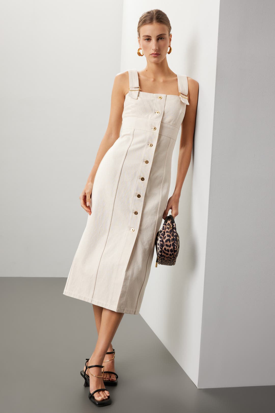【送料&関税込】Patou Midi Dungarees Dress Patou | Dungaree midi dress in technical wool twill