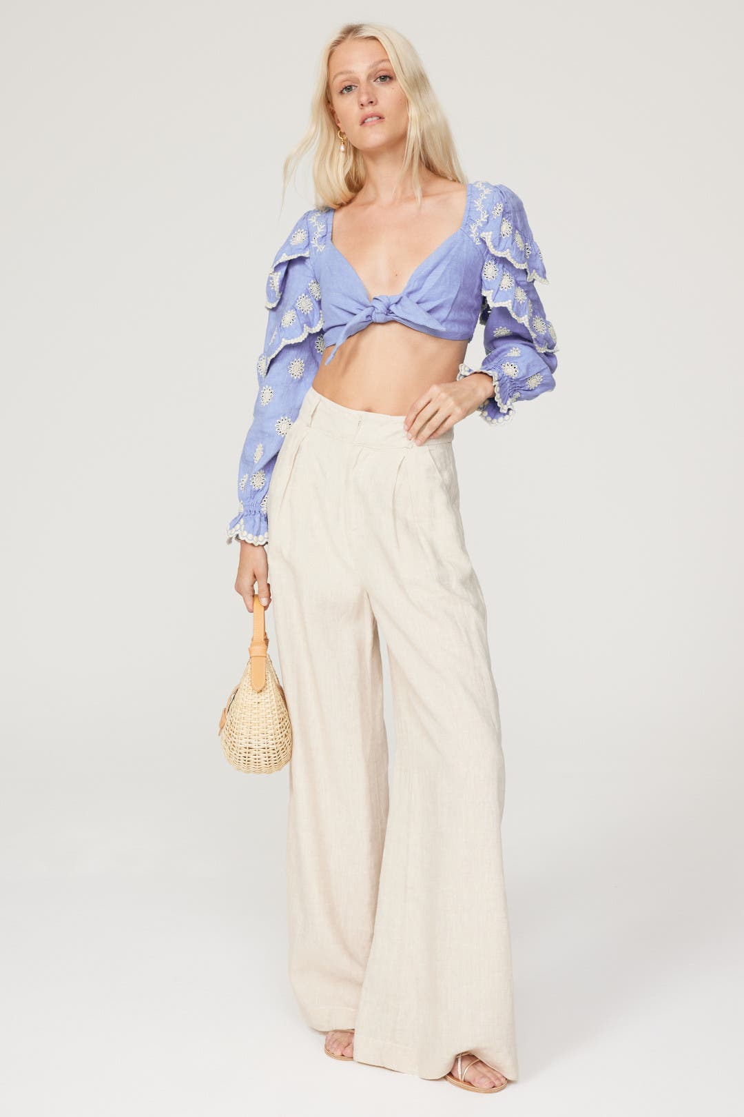 Milanti Crop Top by LoveShackFancy Rent the Runway