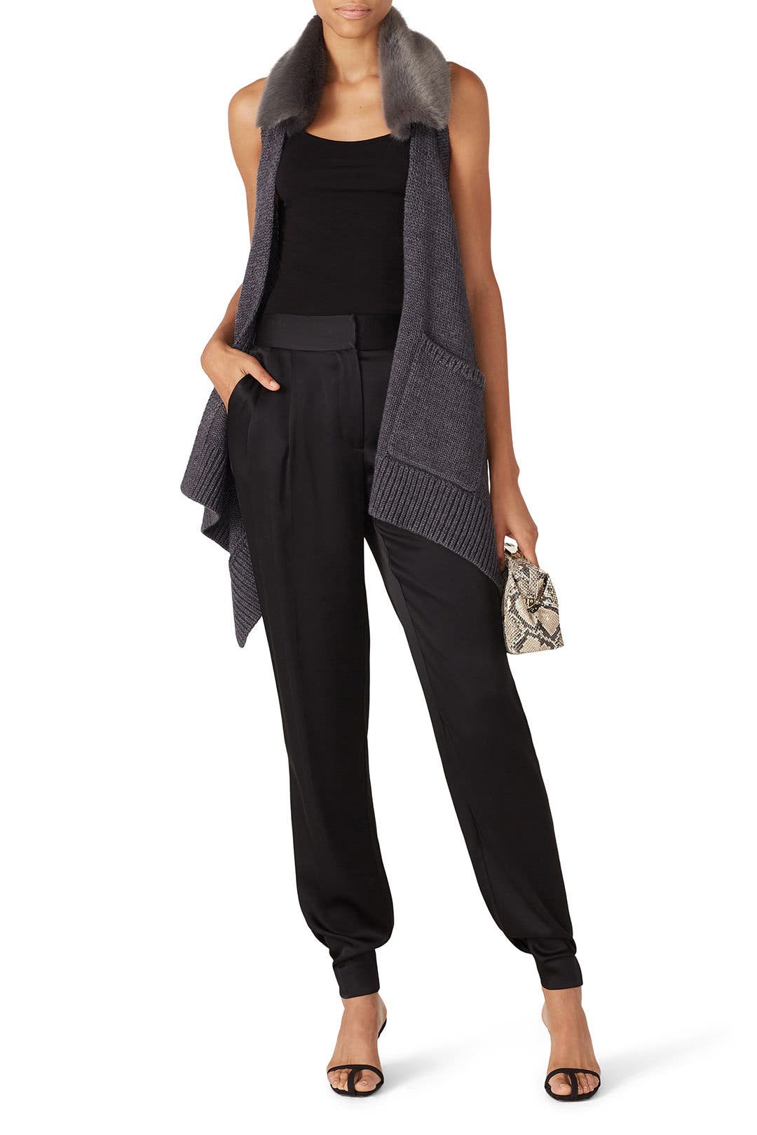 Faux Fur Collar Vest by KF/KaufmanFranco Collective Rent the Runway