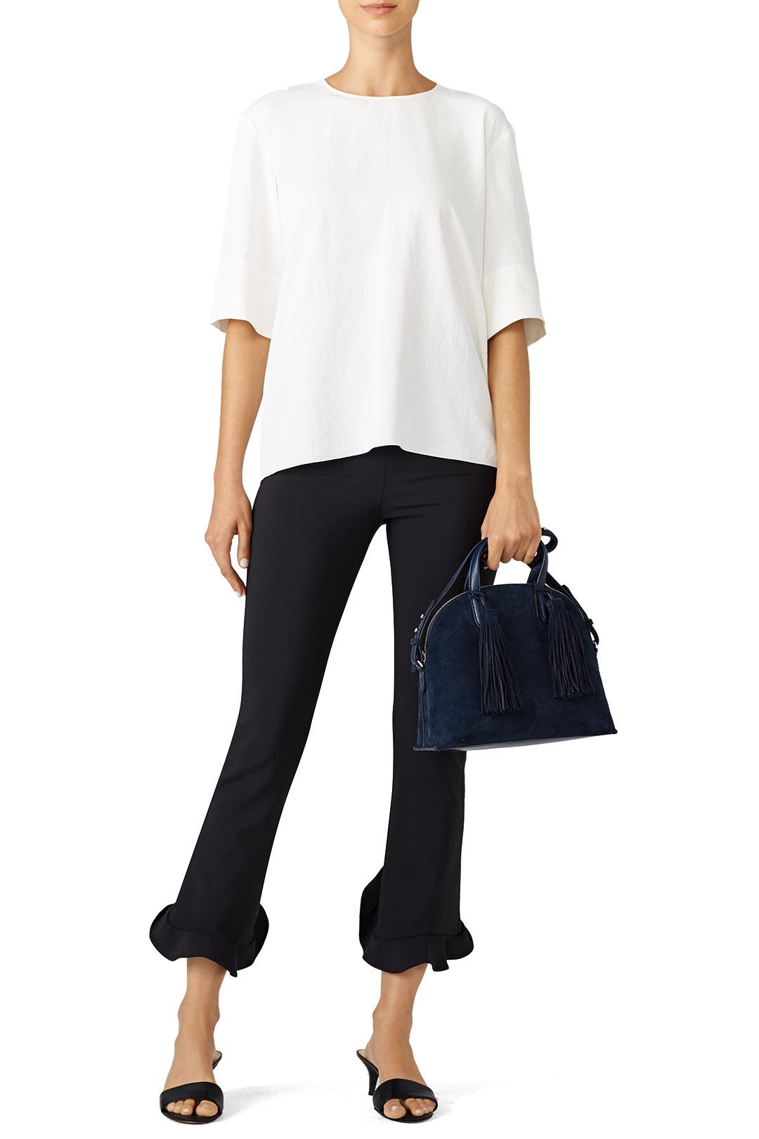 Circle Ruffled Hemline Pants by Opening Ceremony Rent the Runway