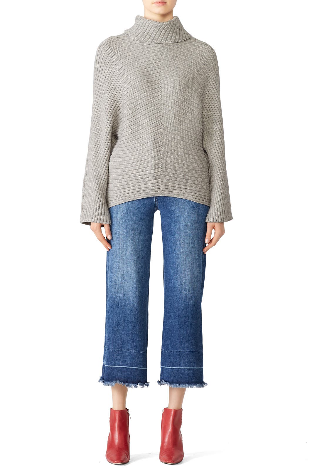 Grey Dolman Sweater main image 1