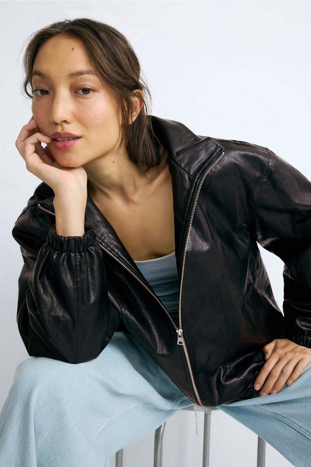ジャケット・アウター misty vegan leather cargo jacket Vegan Leather Windbreaker Jacket by DUNST | Rent the Runway