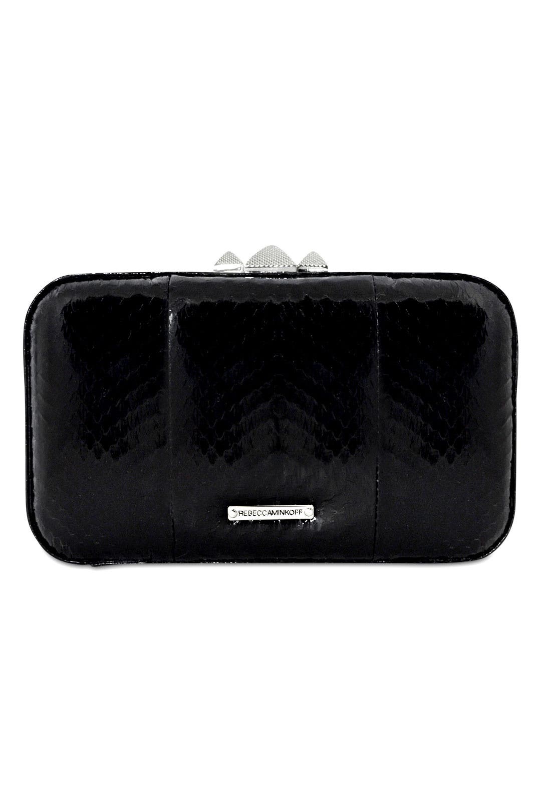 Sable Watersnake Clutch by Rebecca Minkoff Handbags